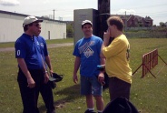 Ron Zinn consults with Tigers Players.