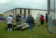 Fans and player between games.